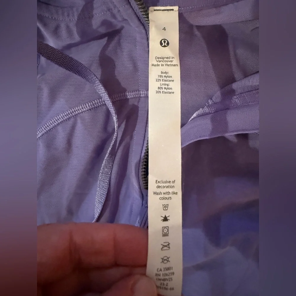 NEW!! Lululemon Nulu Mesh Cropped Define Jacket Coat Charged Indigo NWOT Size 4